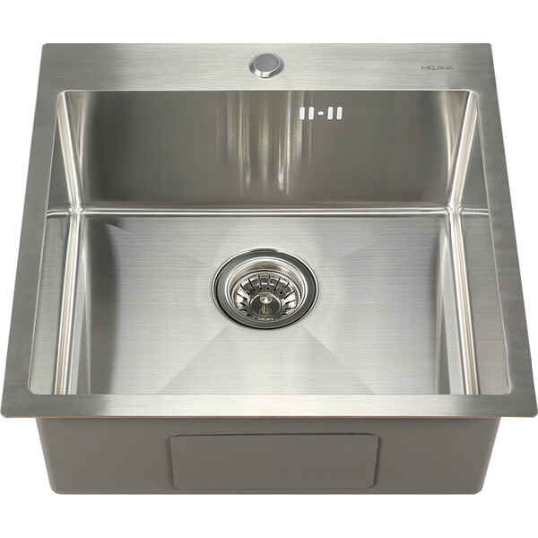 Мойка нерж врезная 500х500х200 т 3,0 САТИН R5050HК (+ сифон )  AISI 304 MLN   БЕЗ КОЛЛАНДЕРА