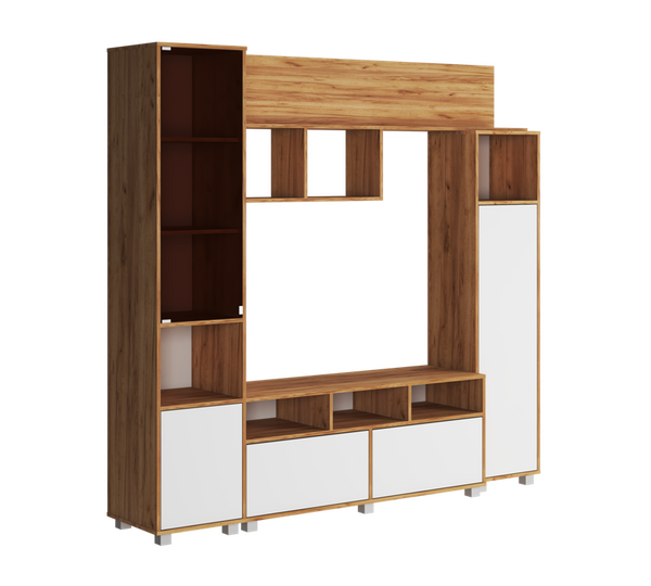 Гостиная "Софи" (Дуб Крафт Золотой/Белый) 2100х1900х430