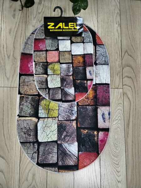 Коврик универс. 2 предм. DECORATIVE цифровая печать 60х100 БЕЗ бахромы ОВАЛЬНЫЕ, МИКС