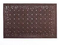 Коврик придверный влаговпитывающий "РОМБЫ" 40*60 коричневый