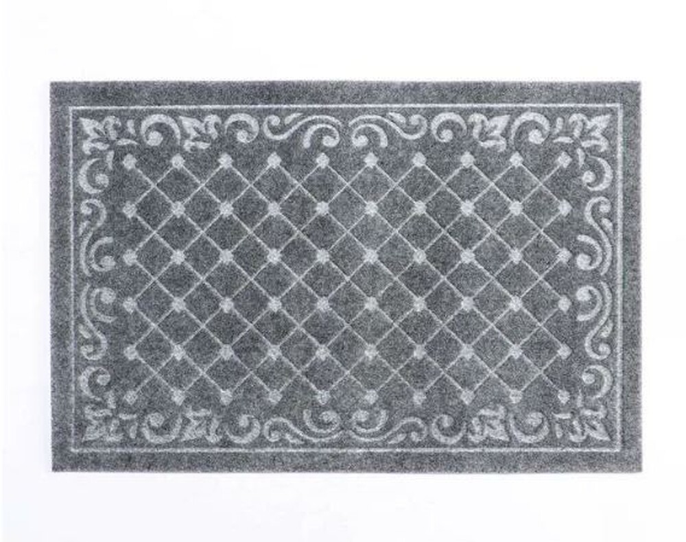 Коврик придверный влаговпитывающий "РОМБЫ" 40*60 серый