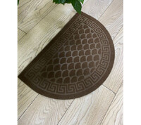 Коврик придверный влаговпитывающий "ЧЕШУЙКИ" полукруг 40*60 коричневый