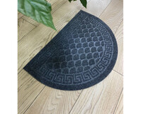 Коврик придверный влаговпитывающий "ЧЕШУЙКИ" полукруг 40*60 серый