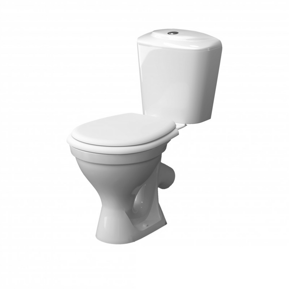 Унитаз-компакт "Симпл" БЕЛЫЙ (1-реж. Alcaplast, сид. ПП, косой выпуск) КЕРАМИН 464177