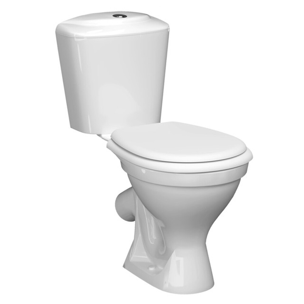 Унитаз-компакт "Симпл" БЕЛЫЙ (сид.ПП, 2-реж. армат., косой выпуск) КЕРАМИН 466174 *