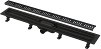 Водоотводящий желоб ALCAPLAST с решеткой из нерж. APZ10BLACK-650M ЧЕРНЫЙ (AG101101650) Чехия
