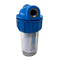 Фильтр магистральный 5" вход 1/2 + картридж из полипроп. шнура (для стир.машины)