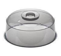 Крышка д/разогрева пишевых продуктов в СВЧ d.24,5 см Черный прозр. 25х11х25см ("М-пластика") (М 1415)