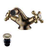 LM2808B Vintage Смеситель для биде с донным клапаном клик-клак, бронза LEMARK