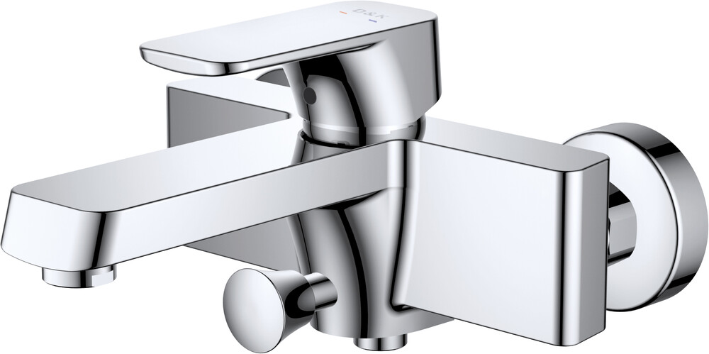 DA1433201 Смеситель д/ванны однорычажный 38,5к D&K, короткий излив,  хром   МЕГА СЛИВ