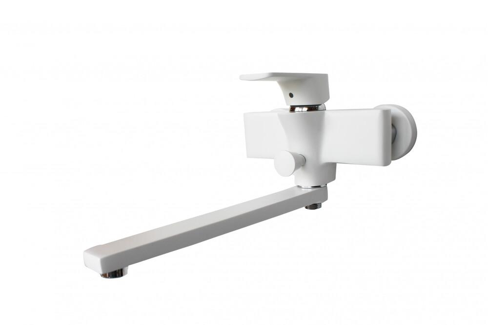 DA1433326 Смеситель д/ванны 38,5к D&K  однорычажный, белый-матовый