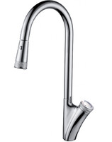 DA1482501 Смеситель д/кухни 35 кнопочный картридж D&K, выс пов излив с выдвижной лейкой, хром