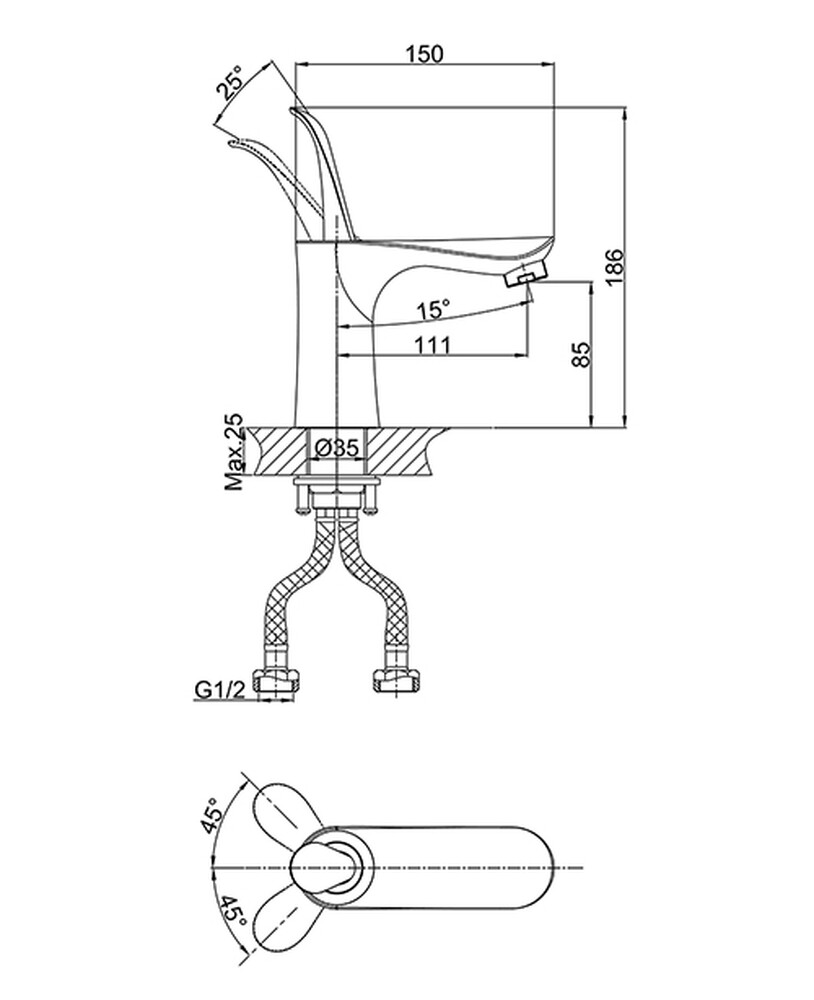 DA1032141 Смеситель для раковины