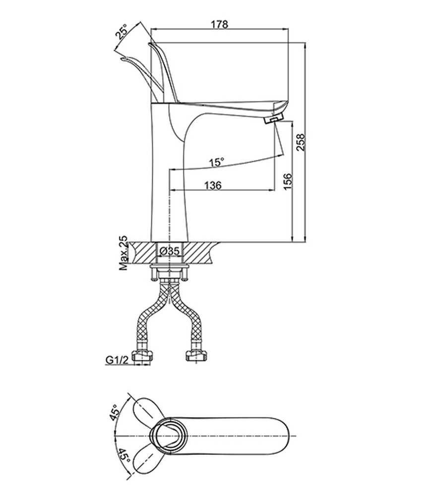 DA1032641 Смеситель для раковины
