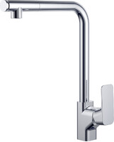 DA1432501 Смеситель д/кухни 38,5к D&K, высокий пов излив, с выдвижной лейкой, хром