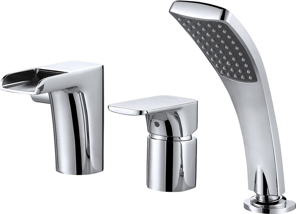 DA1434201 Врезной каскадный смеситель для ванны 38,5к D&K, хром