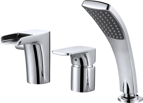 DA1434201 Врезной каскадный смеситель для ванны 38,5к D&K, хром