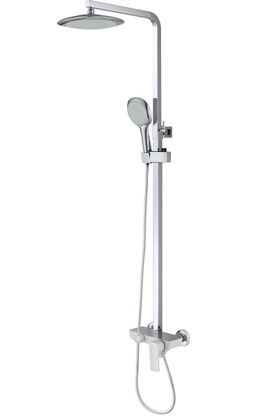 DA1433716A02 Душевая система 38,5к D&K лейка "Тропич. душ" БЕЛЫЙ+хром