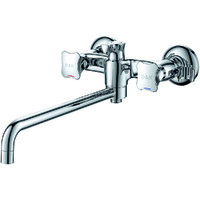 DA1383301 Смеситель д/ванны 1/2 кер D&K  с двумя рукоятками, длинный излив, хром