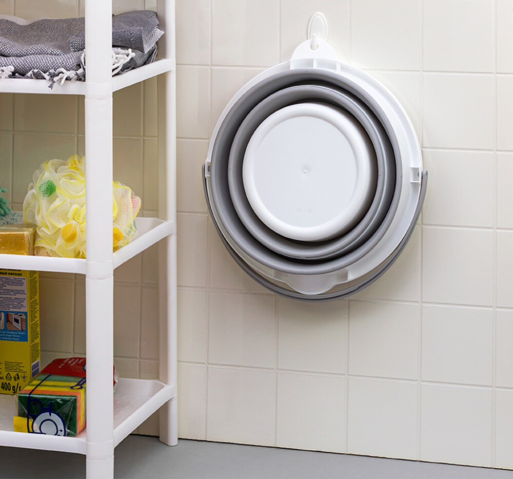 Ведро складное ФЛЕКС 10л Смоки (М-Пластика) (М 2413) 