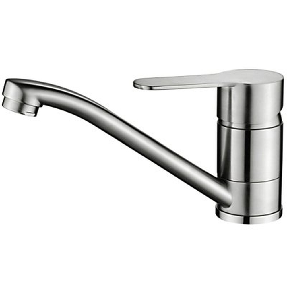 74503-2 Смеситель Кухня LEDEME средний излив, на гайке НЕРЖАВЕЙКА 