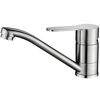 74503-2 Смеситель Кухня LEDEME средний излив, на гайке НЕРЖАВЕЙКА 