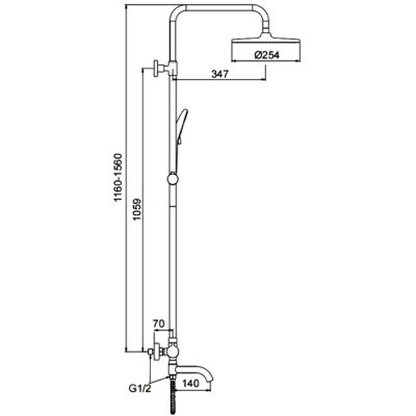 24006 Душевая система Frap с термосмесителем (хром)