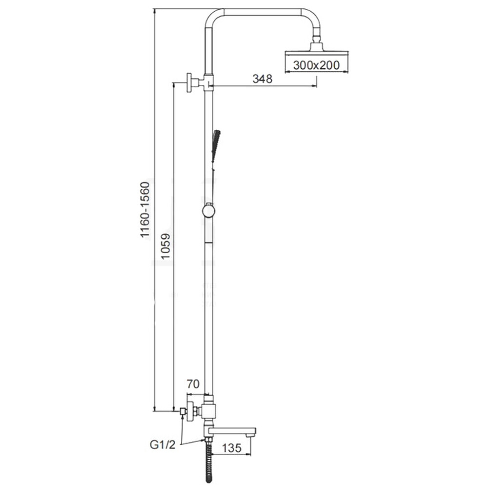 24007 Душевая система Frap с термосмесителем (хром)
