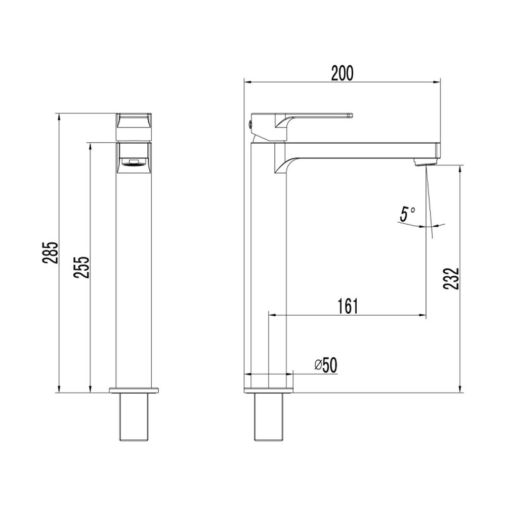 LM1509C plus Grace Смеситель для умывальника высокий, монолитный, хром LEMARK