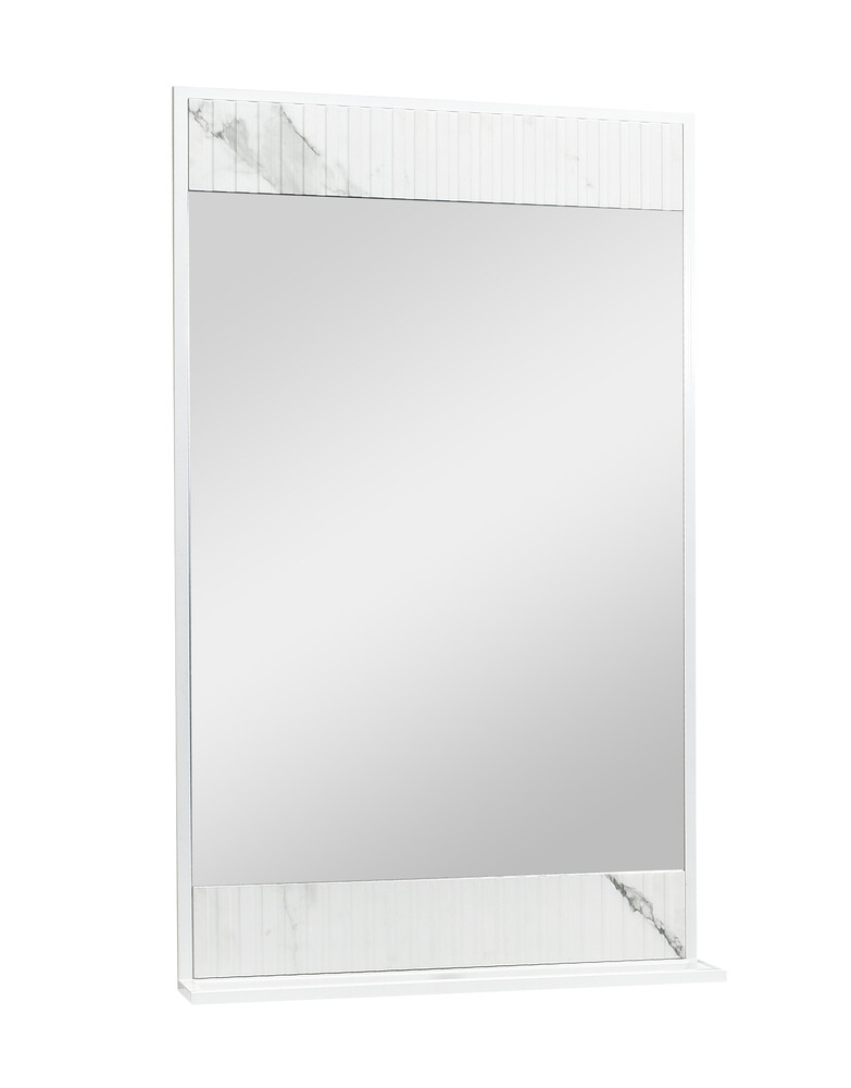 Зеркало SANTREK HOME "АДЕЛАИДА Лофт-60" белый мрамор/белый, 600х1000х120