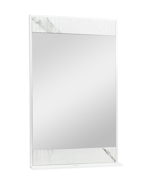 Зеркало SANTREK HOME "АДЕЛАИДА Лофт-60" белый мрамор/белый, 600х1000х120