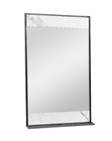 Зеркало SANTREK HOME "АДЕЛАИДА Лофт-60" белый мрамор/чёрный, 600х1000х120