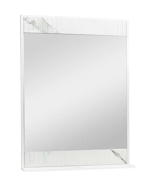 Зеркало SANTREK HOME "АДЕЛАИДА Лофт-80" белый мрамор/белый, 800х1000х120