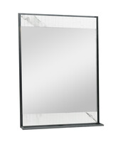 Зеркало SANTREK HOME "АДЕЛАИДА Лофт-80" белый мрамор/чёрный, 800х1000х120