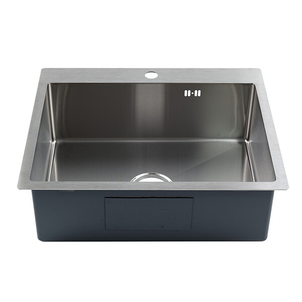 Мойка нерж врезная 600х500х200 т 3,0 САТИН R6050H (+ сифон) AISI 304 MLN БЕЗ КОЛЛАНДЕРА