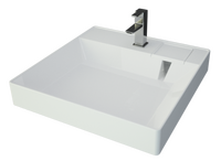 Умывальник "Cometa 55" (литьевой мрамор, 600х550) подвесной/над стиральной машиной