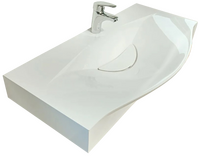 Умывальник "Line 100" (литьевой мрамор, 996х400х140) встраиваемый