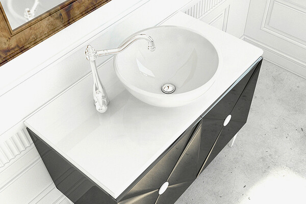 Столешница "Beauty 800" (литьевой мрамор, 800х490х23)