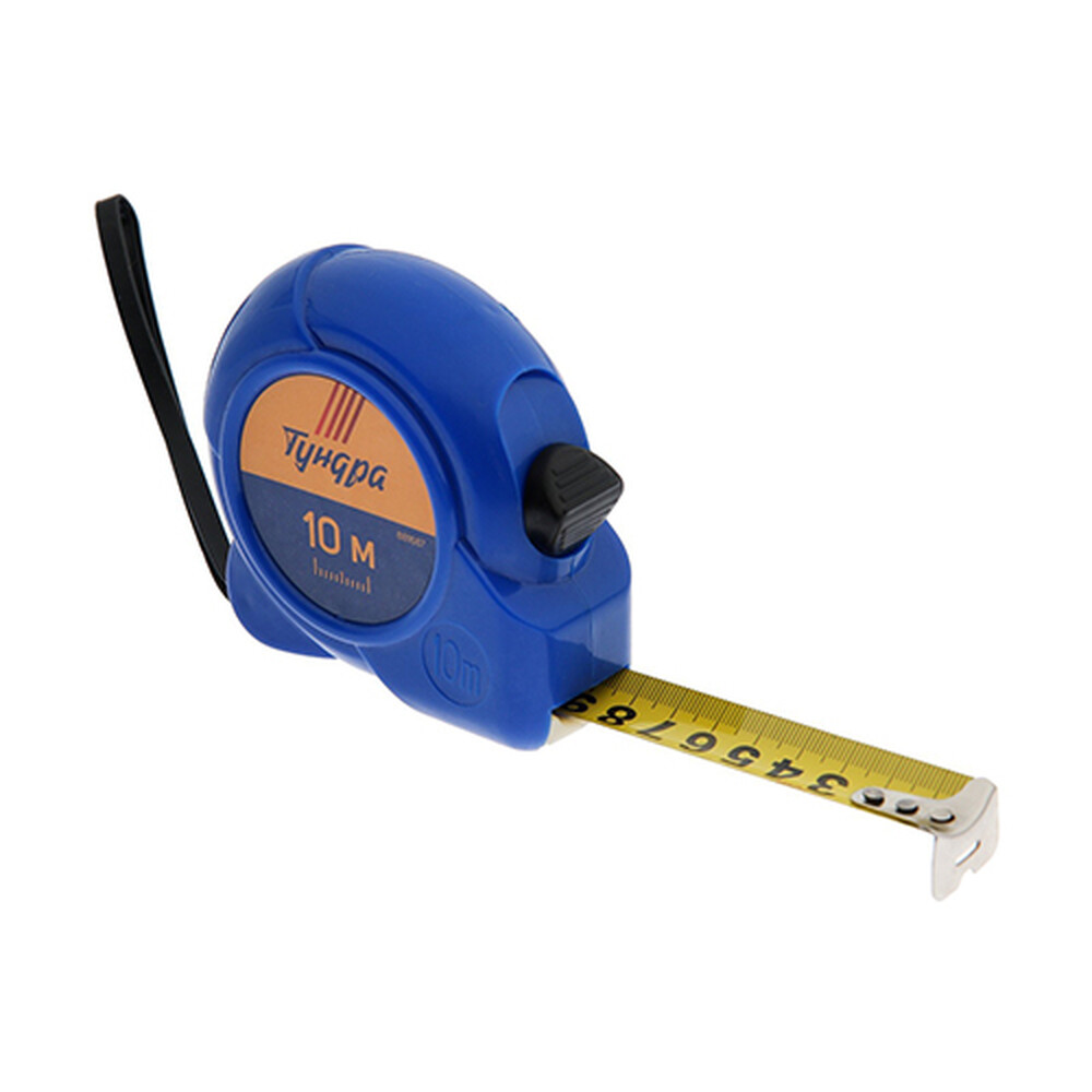 Рулетка ТУНДРА, пластиковый корпус, 10 м х 25 мм 881687