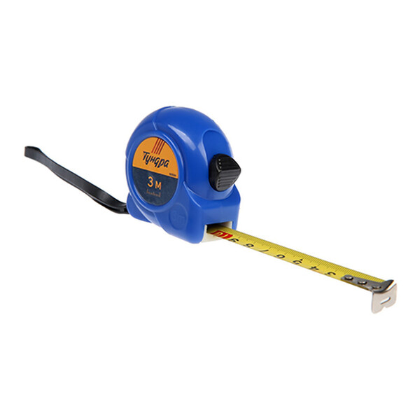 Рулетка ТУНДРА, пластиковый корпус, 3 м х 16 мм 881684