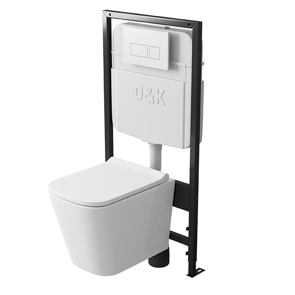  Инсталляция рамная скрытого монтажа D&K DI8055119, 550*100*1190мм, для подвесного унитаза, универсал