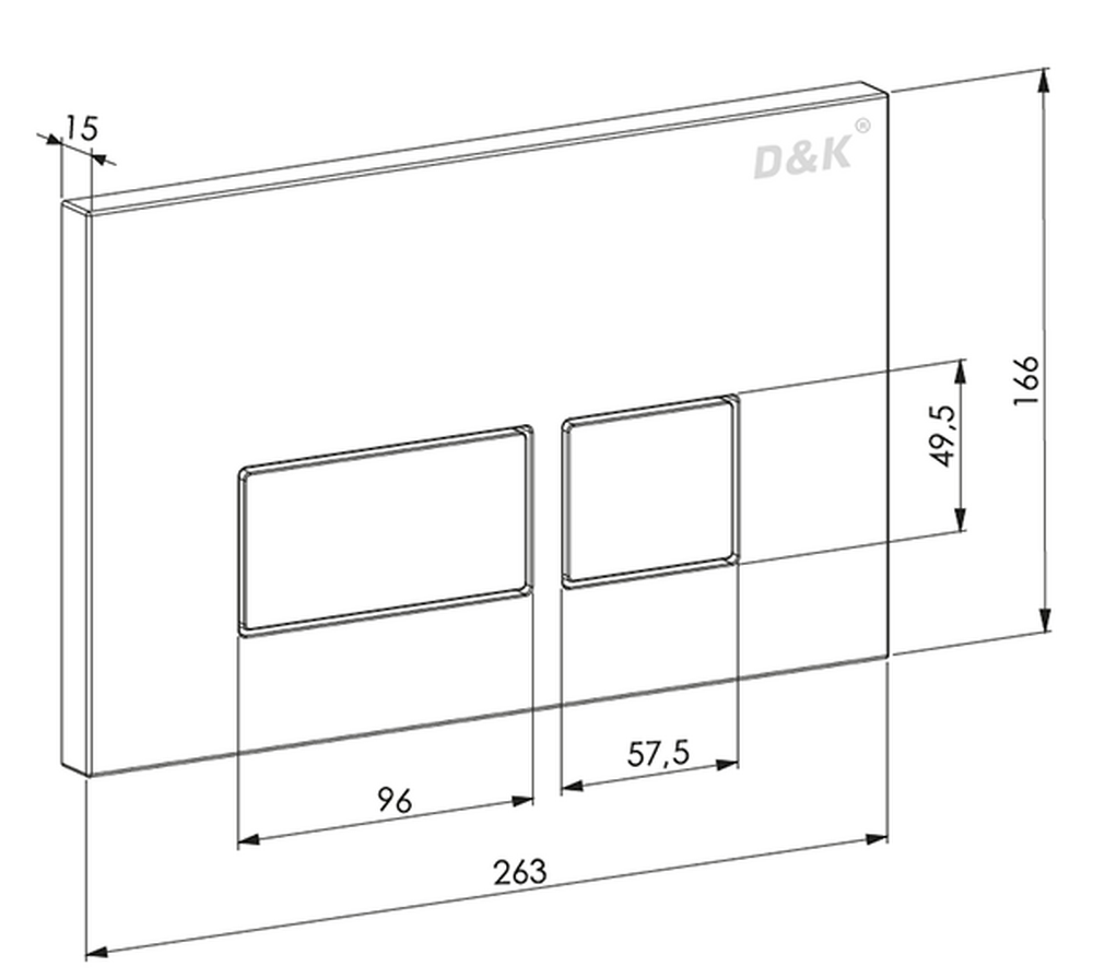  DS1431605 Комплект D&K Berlin  Унитаз DT1436016 бел. +Клавиша смыва DB1439001, хром +Инсталляция DI8055119