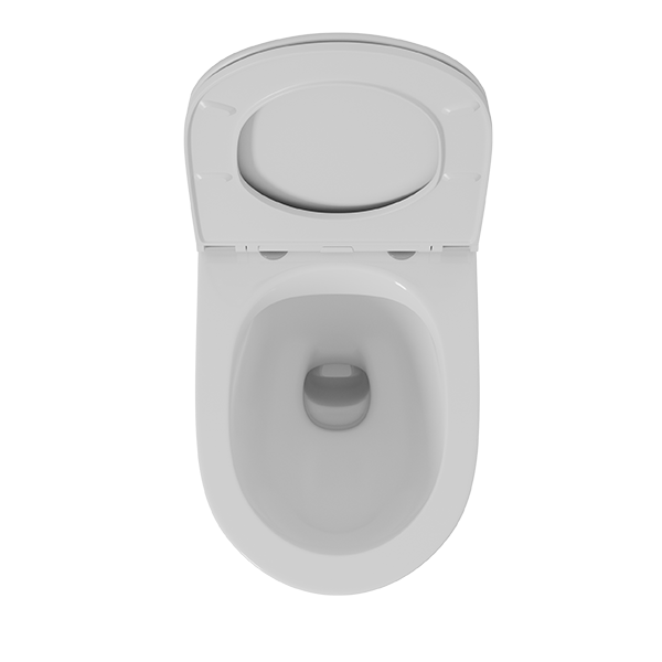 Унитаз подвесной безободковый D&K Matrix DT1396016, 490*370*360мм, сиденье микролифт, белый