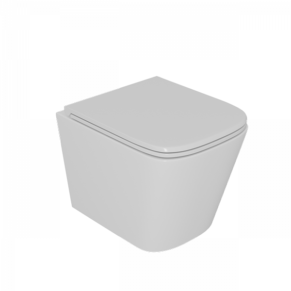 Унитаз подвесной безободковый D&K Berlin DT1436016, 490*340*350мм, сиденье микролифт, белый