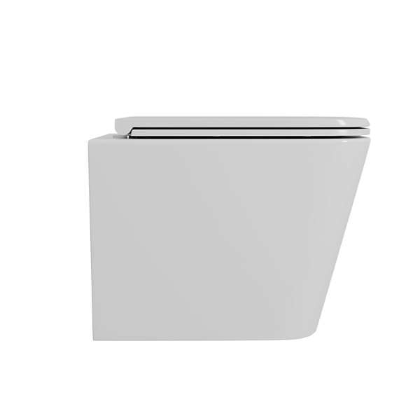 Унитаз подвесной безободковый D&K Berlin DT1436016, 490*340*350мм, сиденье микролифт, белый