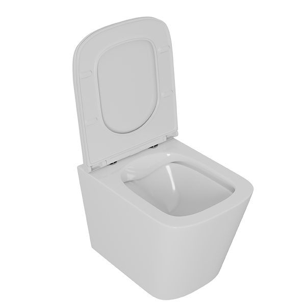 Унитаз подвесной безободковый D&K Berlin DT1436016, 490*340*350мм, сиденье микролифт, белый