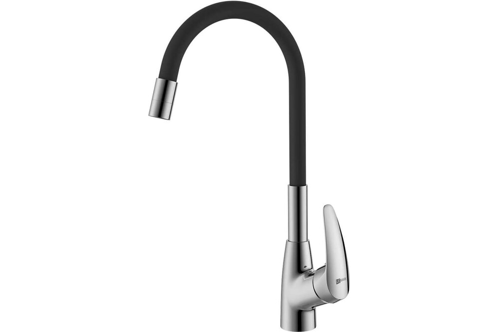 LM0415C-Black Linara Смеситель для кухни, с гибким изливом, хром/черный LEMARK