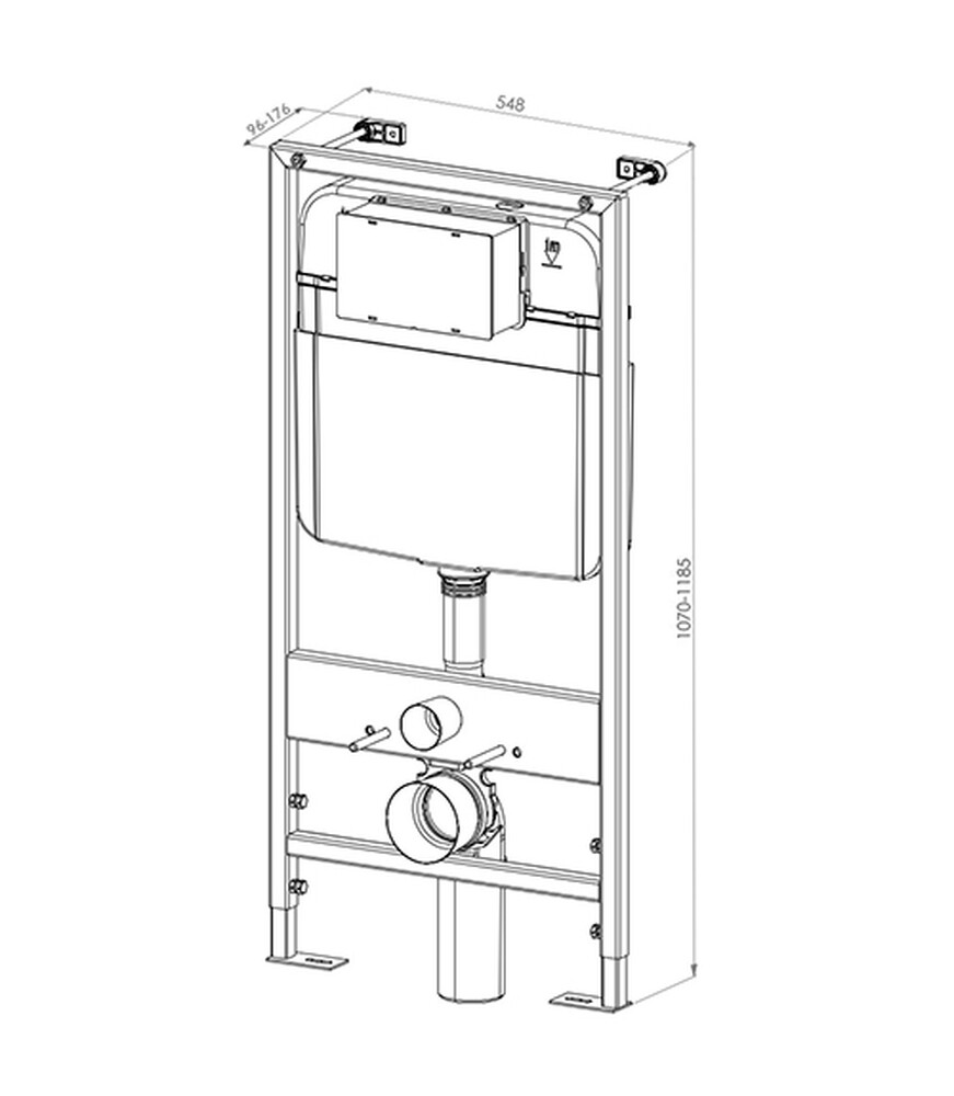 DS1431602 Комплект D&K Berlin  Унитаз DT1436016 бел. +Клавиша смыва DB1519016, бел +Инсталляция DI8055119