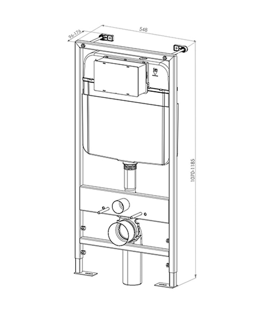  DS1431606 Комплект D&K Berlin  Унитаз DT1436016 бел. +Клавиша смыва DB1519001, хром +Инсталляция DI8055119