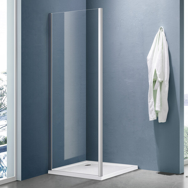 Боковая часть душ. ограждения SANTREK AQUA Lea- SP-1000-C-Chrome 1000*1850 стекло Прозр 5мм, профиль Хром